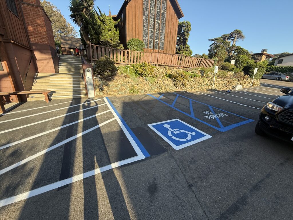 Commercial lot restriping