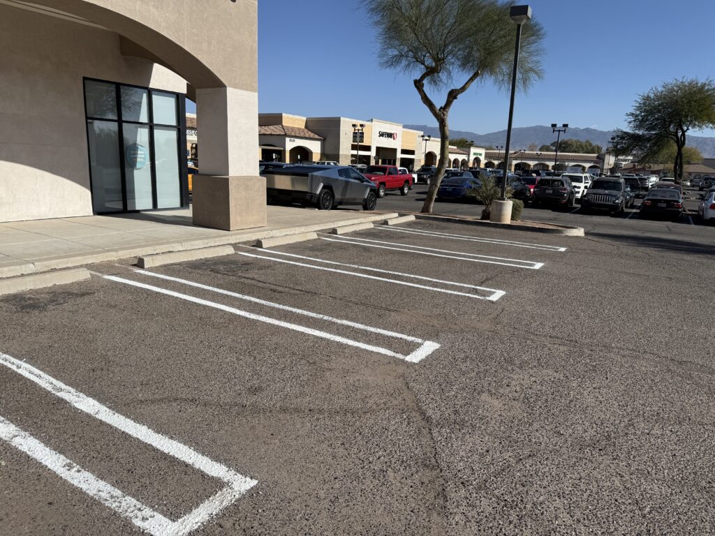 Parking lot signage